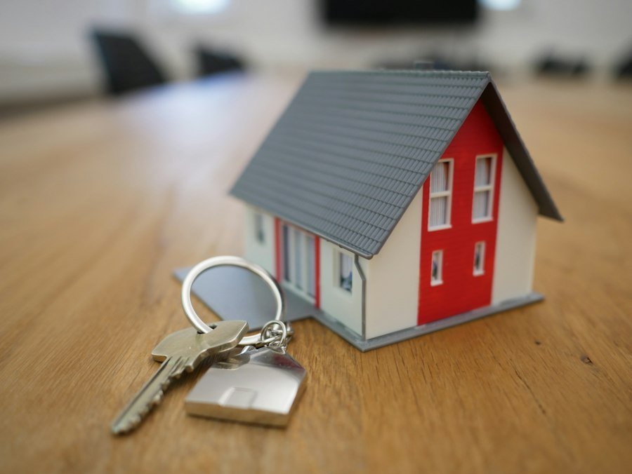 Handing over keys to a new homeowner
